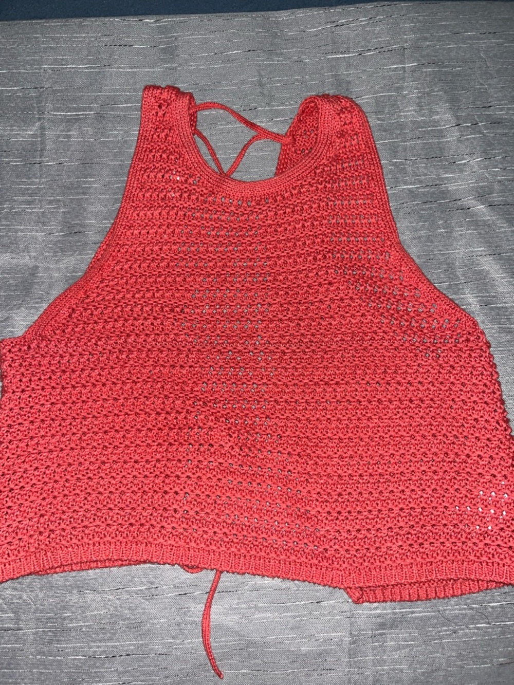 American Eagle Outfitters Crochet Tank Top - Coral